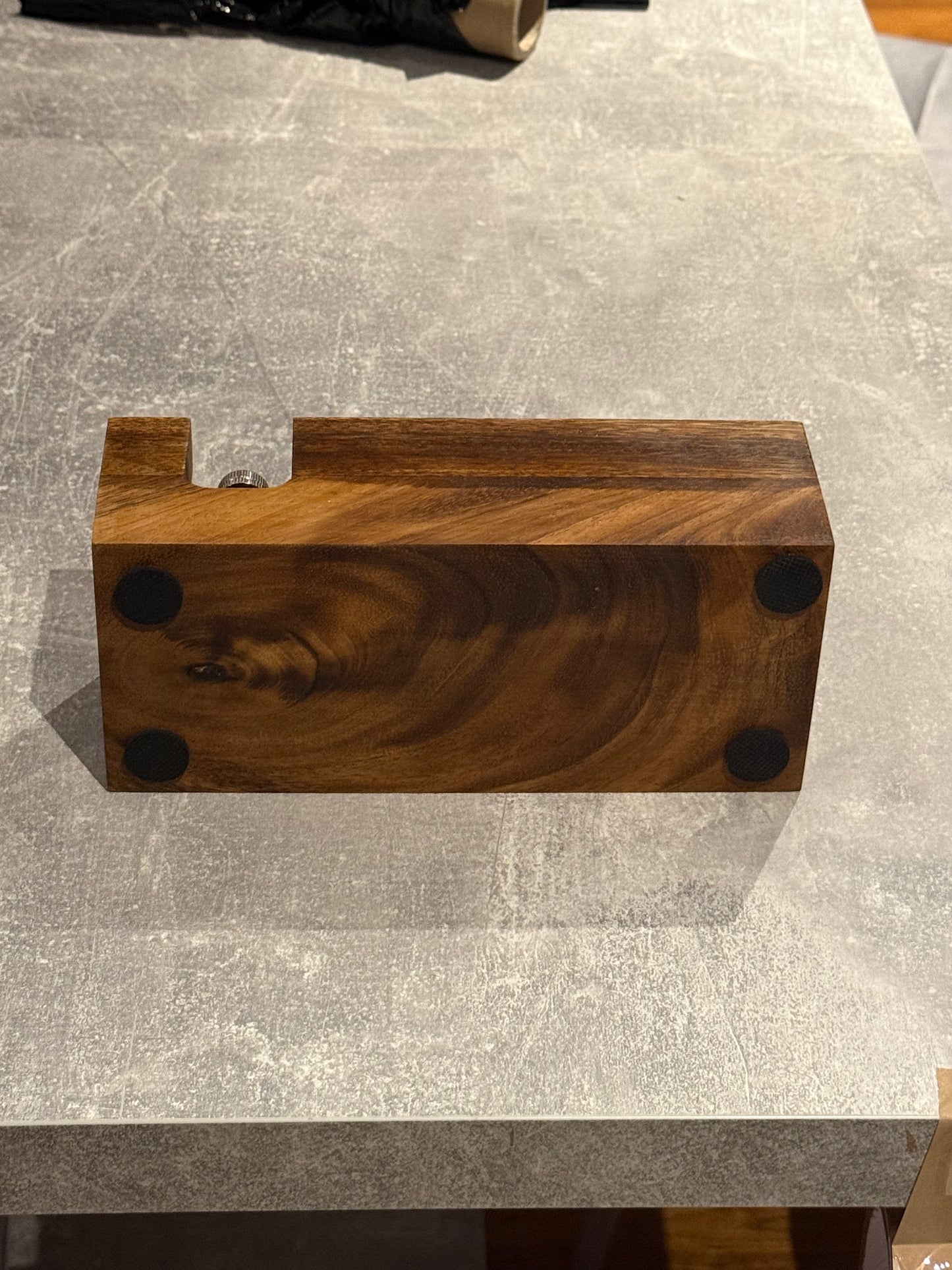 Walnut Espresso Coffee Tamper Station Holder Coffee Bar Organiser
